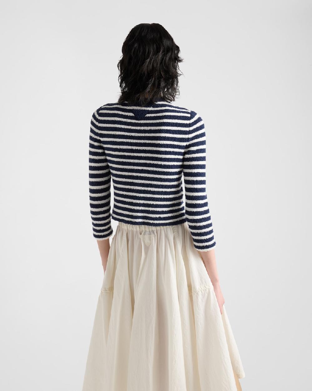 Prada Cárdigan En Bouclé De Algodón