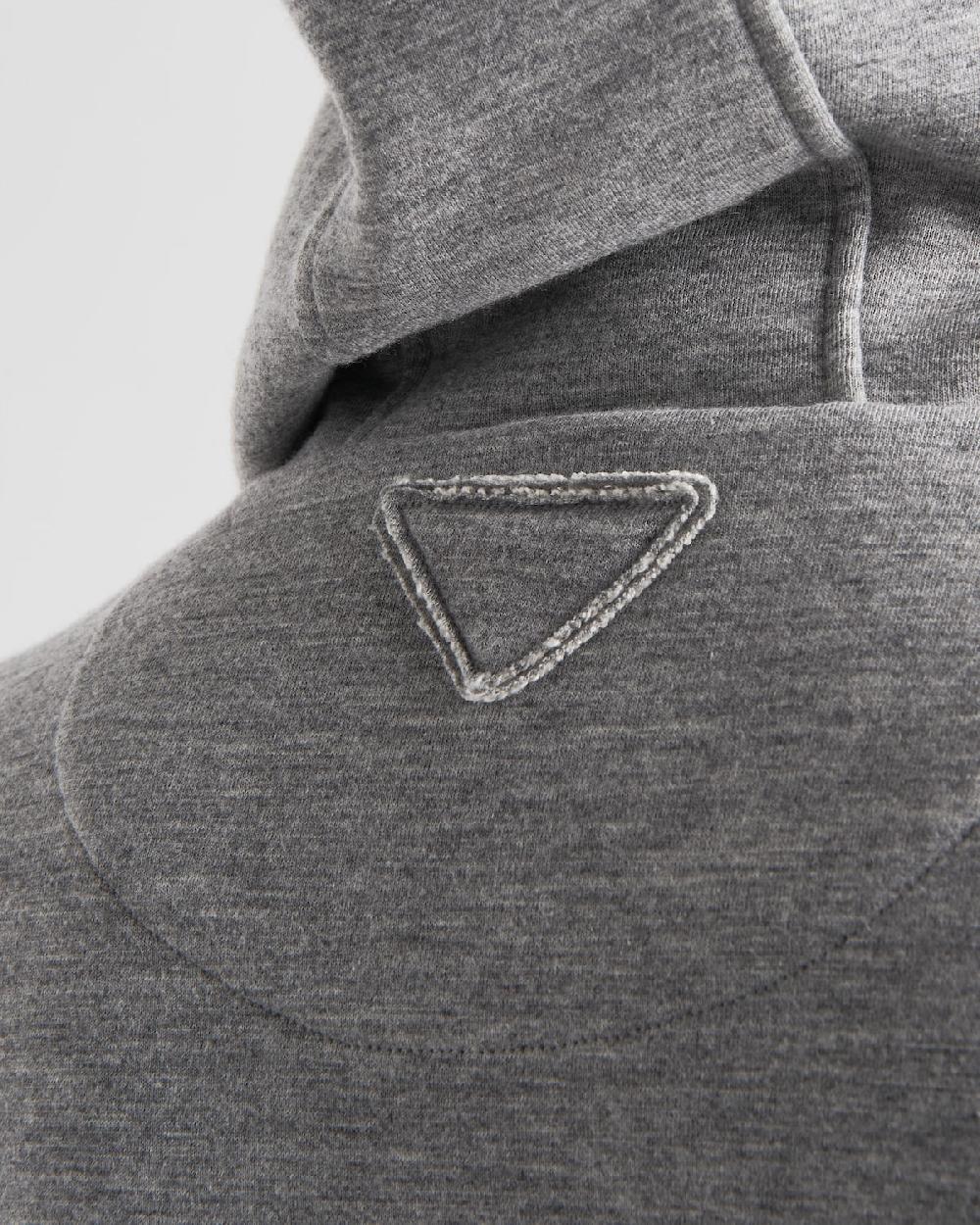 Prada Cárdigan En Mezcla De Cachemir Con Capucha