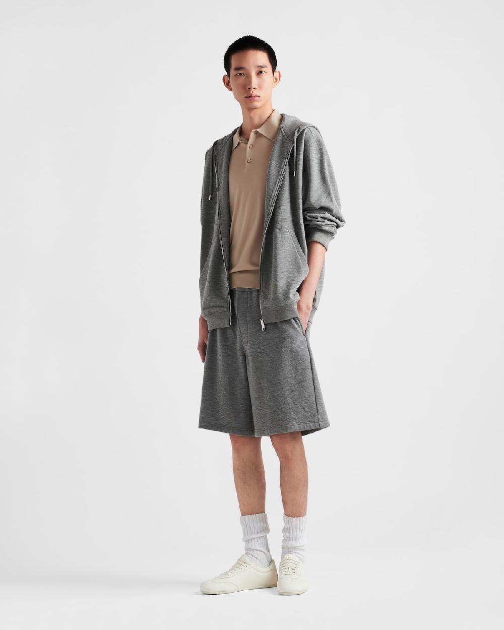 Prada Cárdigan en mezcla de cachemir con capucha