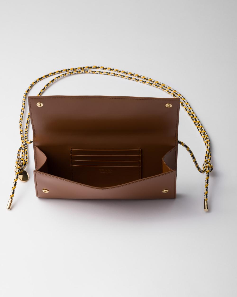 Prada Cartera De Piel Con Bandolera