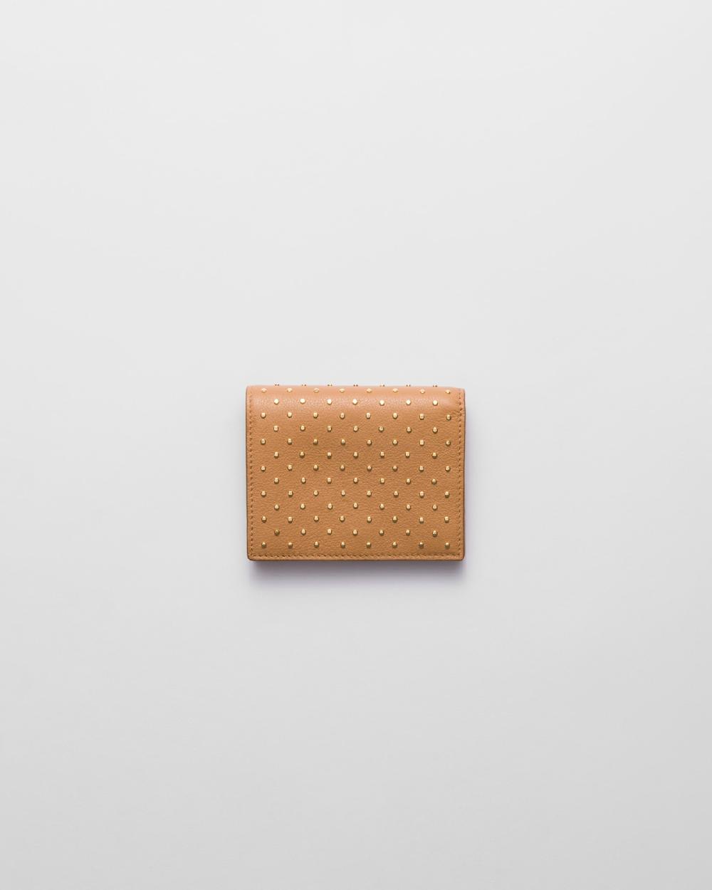 Prada Cartera Pequeña De Piel Con Tachuelas