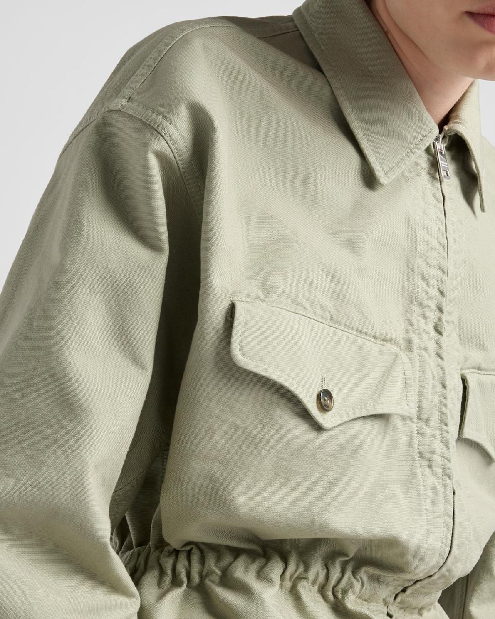 Prada Cazadora De Lona Envejecida