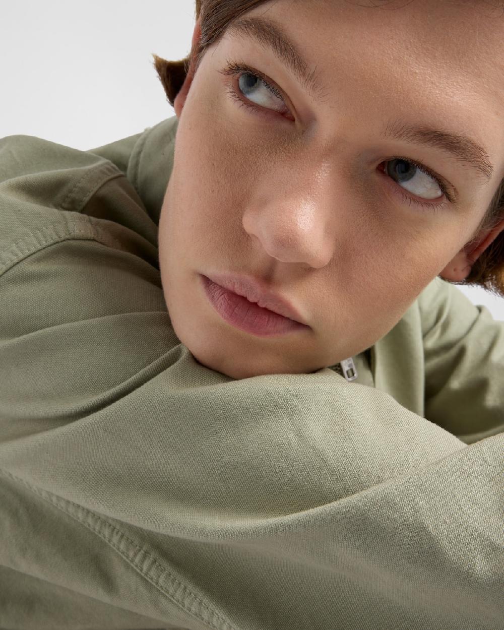 Prada Cazadora De Lona Envejecida