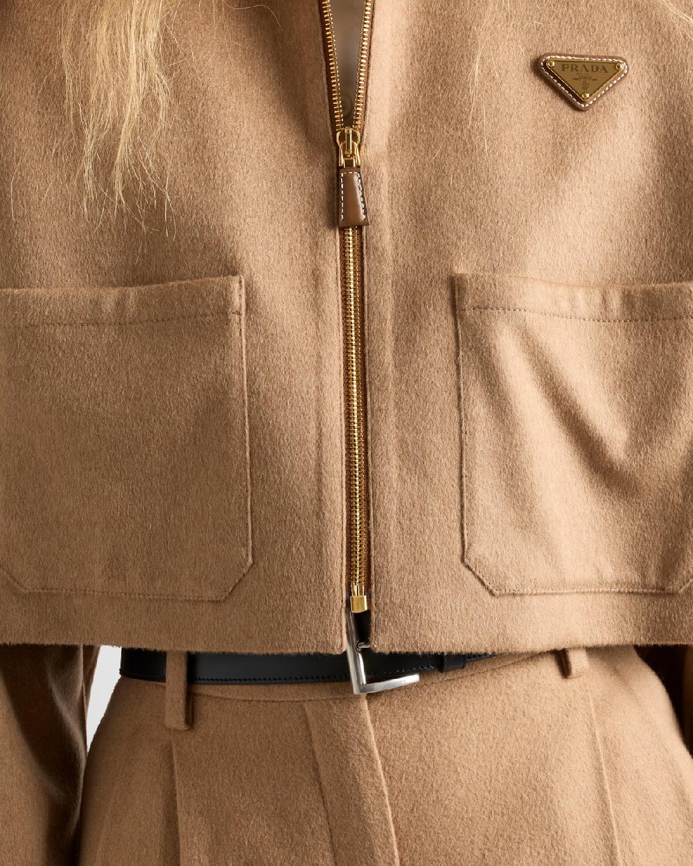 Prada Cazadora De Pelo De Camello