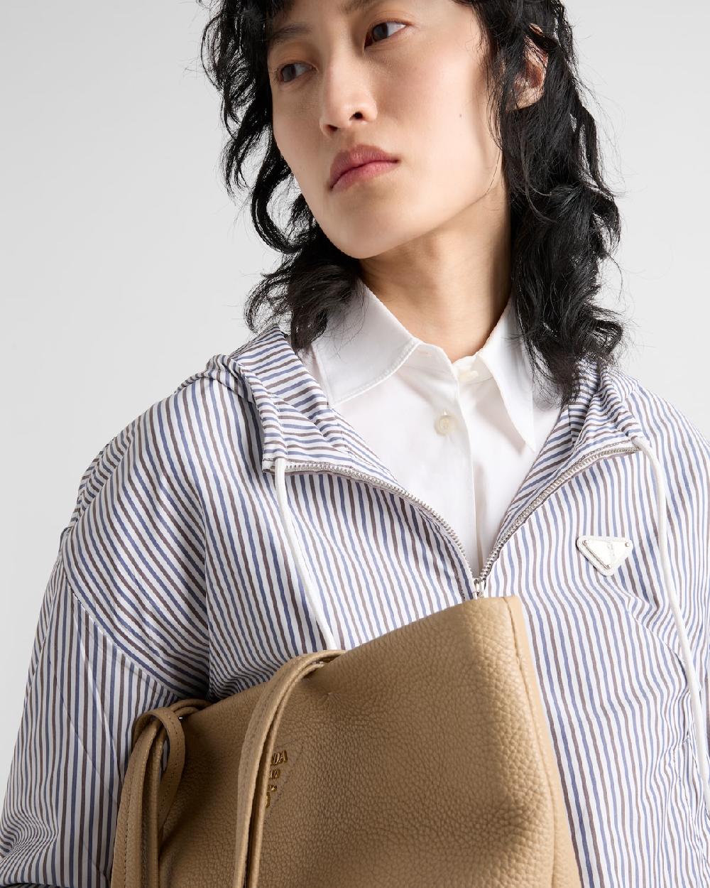 Prada Cazadora De Popelín A Rayas