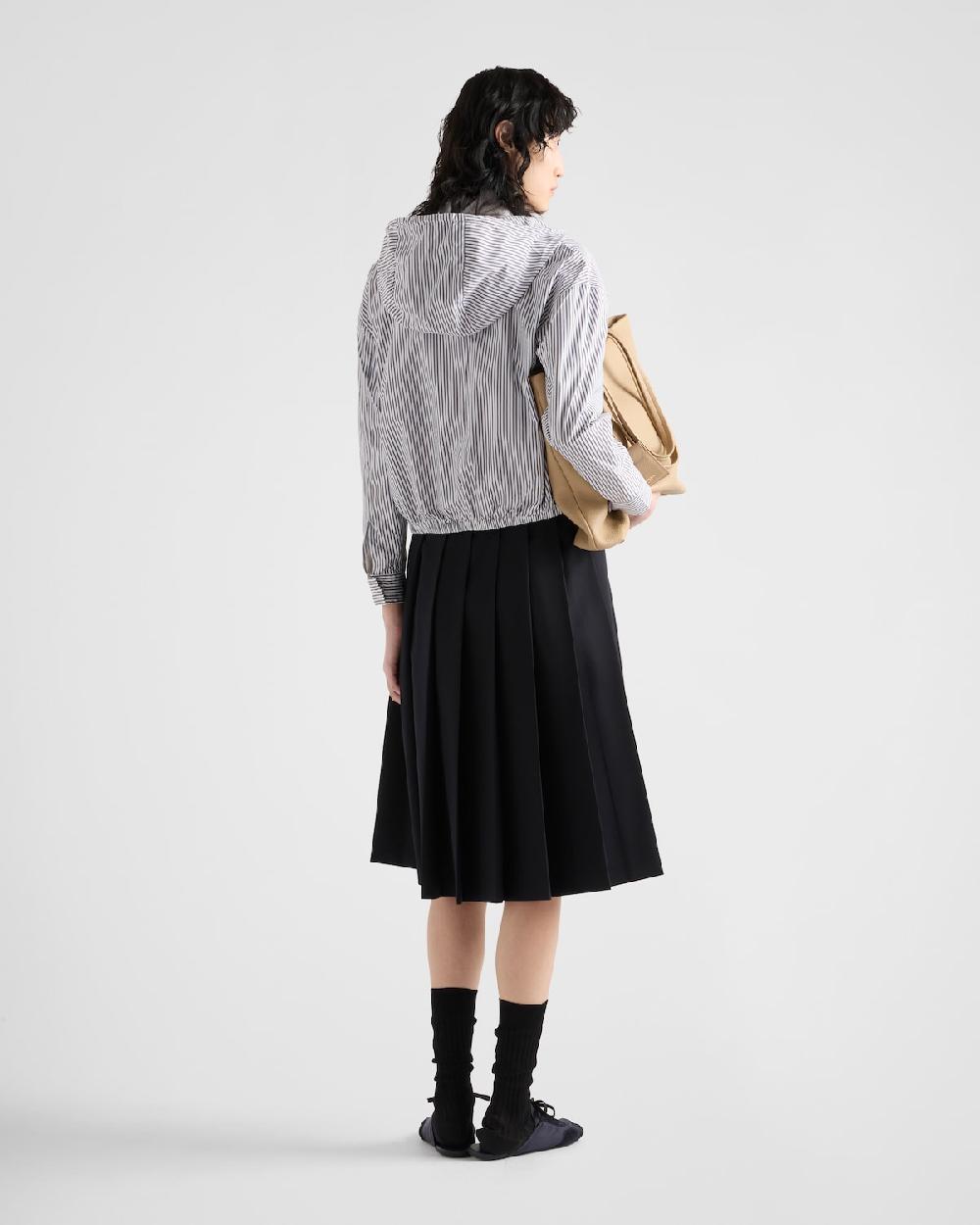 Prada Cazadora De Popelín A Rayas