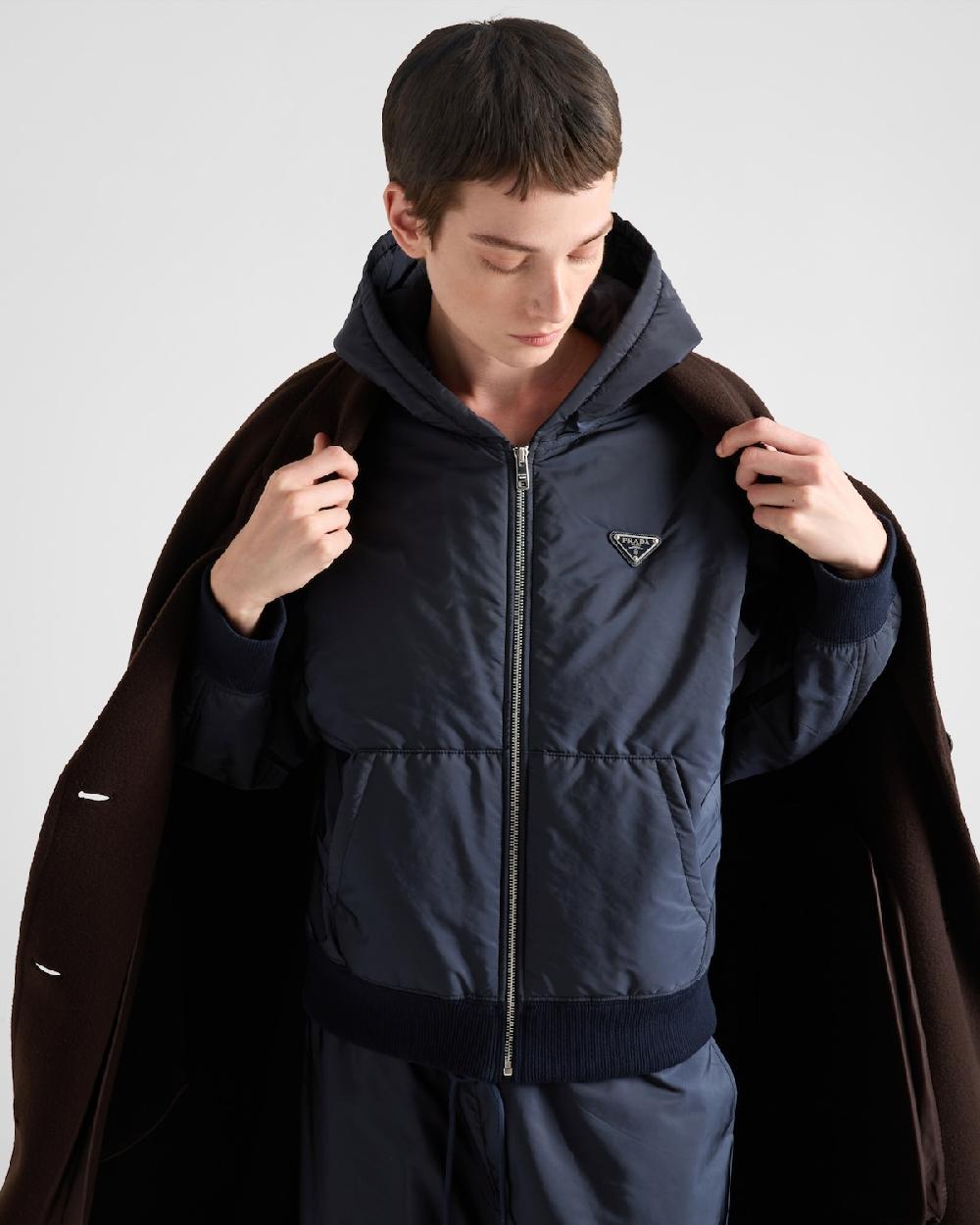 Prada Cazadora De Re-Nylon Ligero Con Capucha