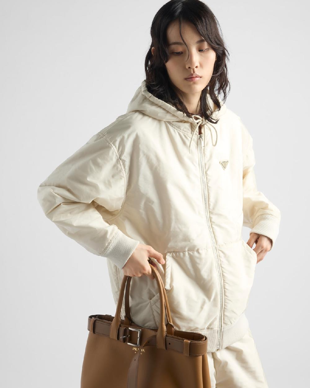 Prada Cazadora De Re-Nylon Ligero Con Capucha