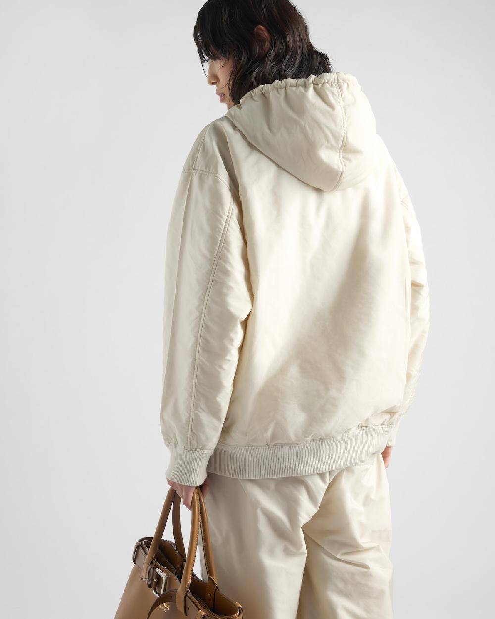 Prada Cazadora De Re-Nylon Ligero Con Capucha