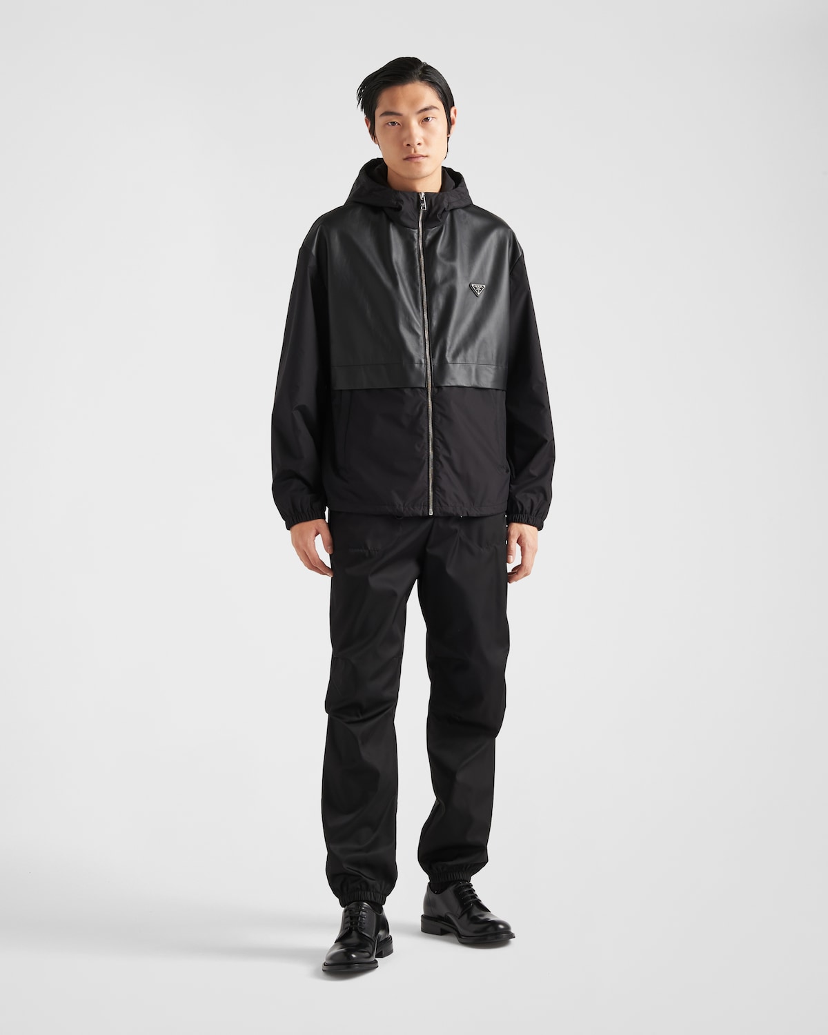 Prada Cazadora de seda y piel