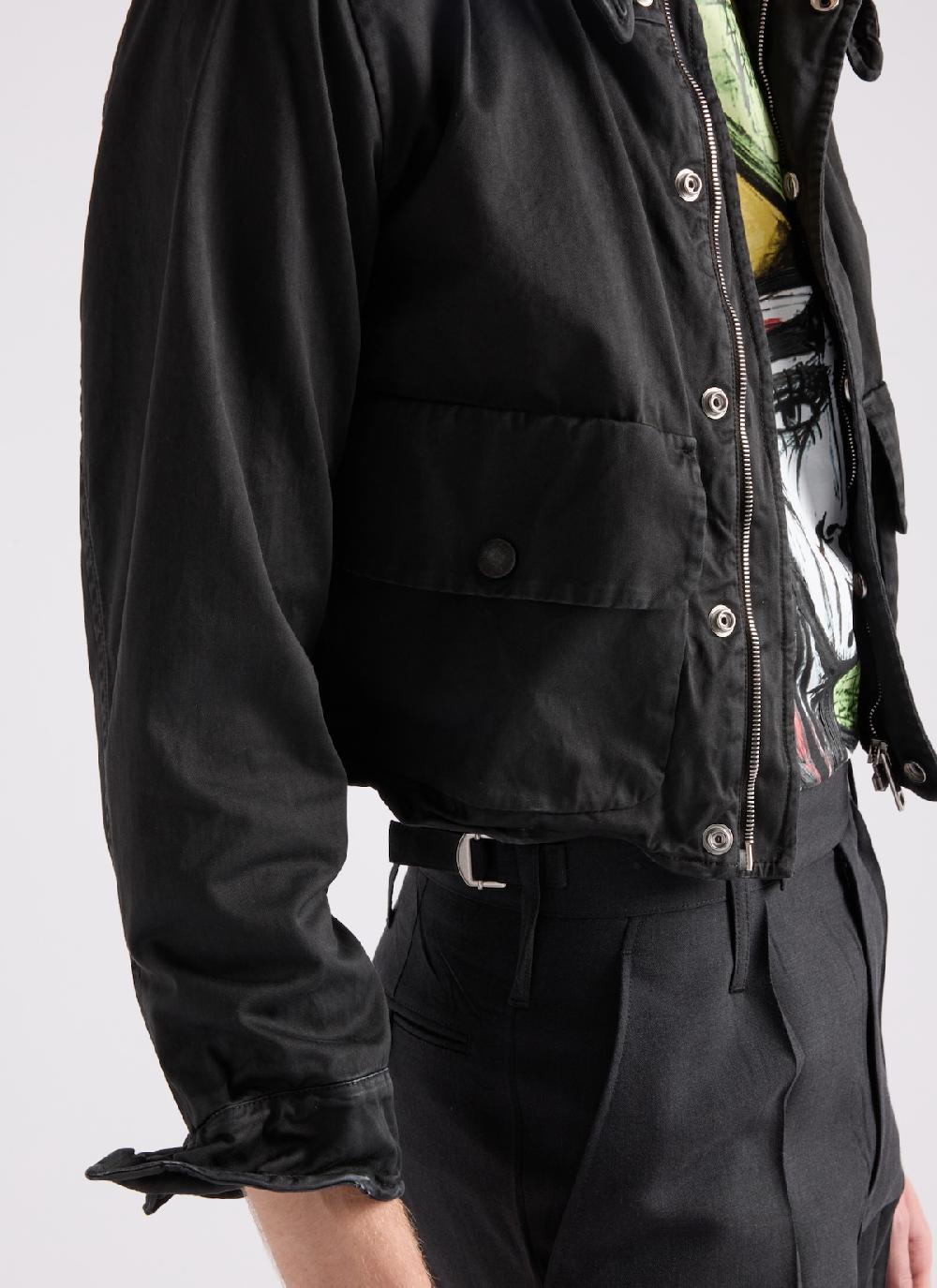 Prada Cazadora Estilo Sobrecamisa Corta De Algodón