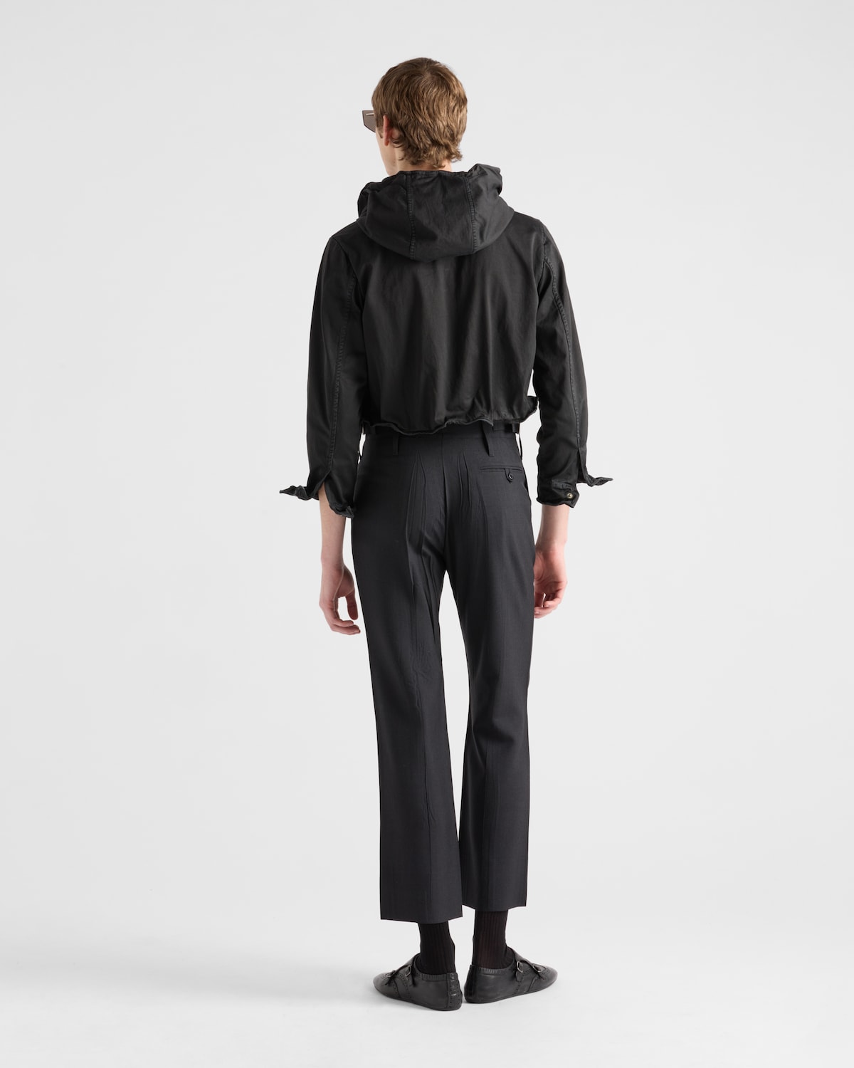 Prada Cazadora Estilo Sobrecamisa Corta De Algodón