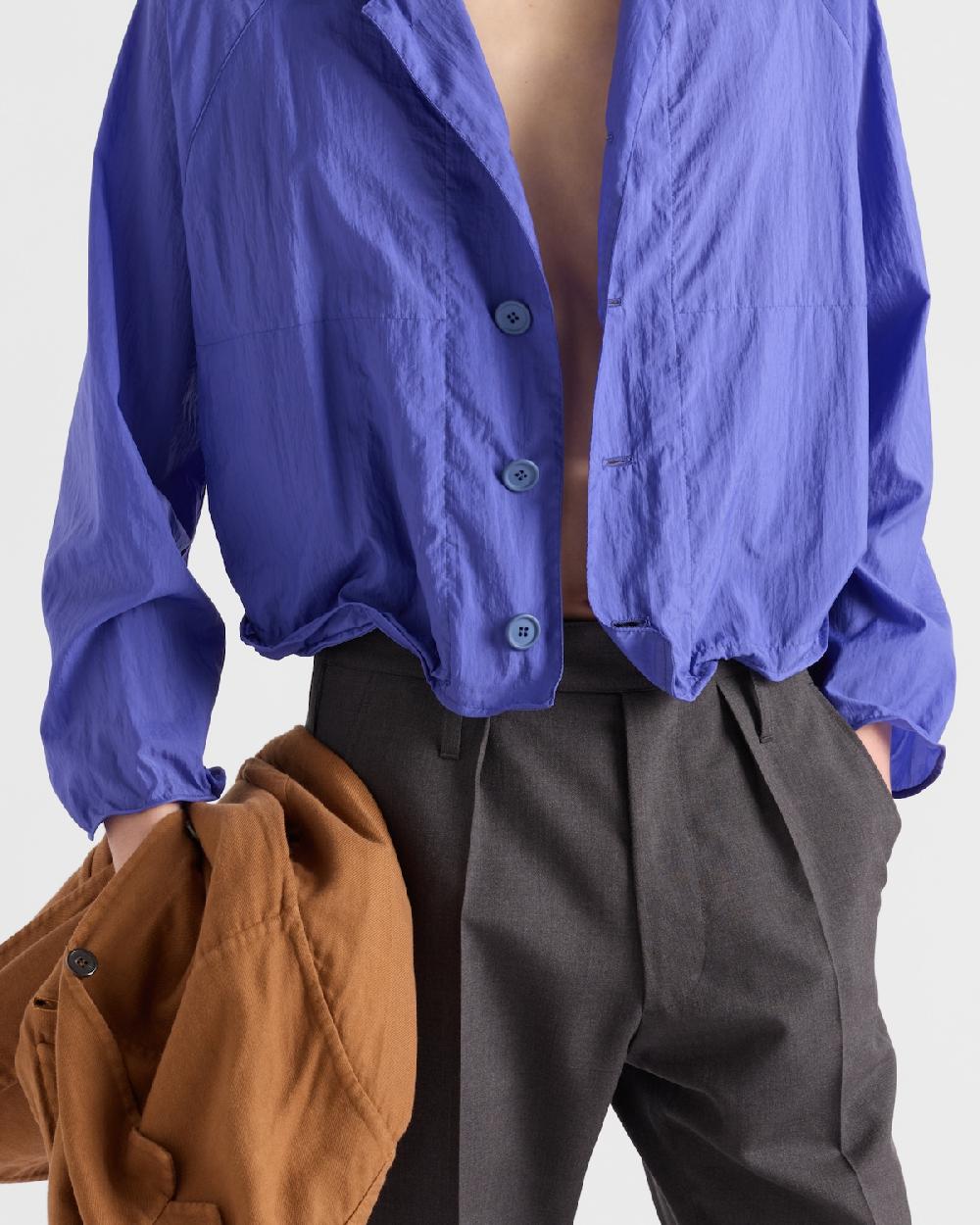 Prada Cazadora Estilo Sobrecamisa De Nylon