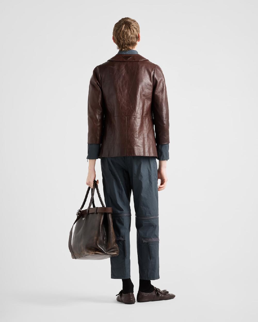 Prada Cazadora Estilo Sobrecamisa De Piel