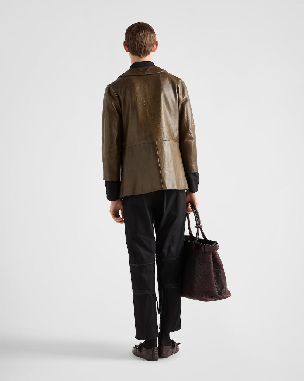 Prada Cazadora Estilo Sobrecamisa De Piel