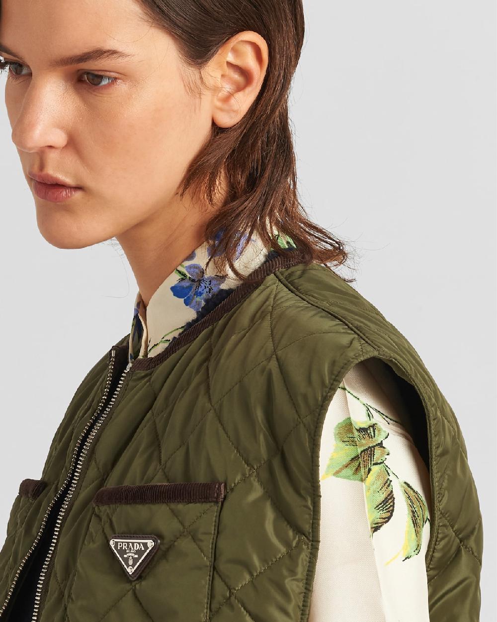 Prada Chaleco Acolchado De Re-Nylon Ligero