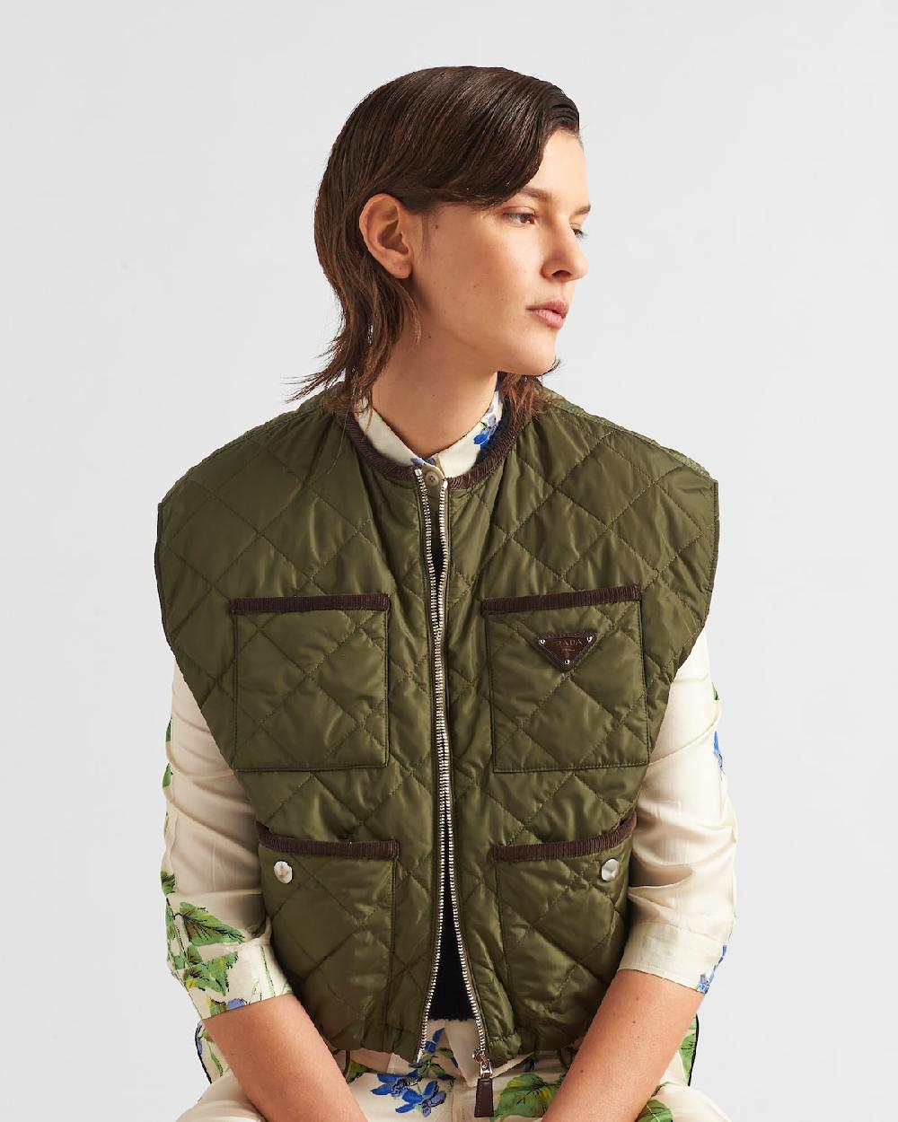 Prada Chaleco Acolchado De Re-Nylon Ligero