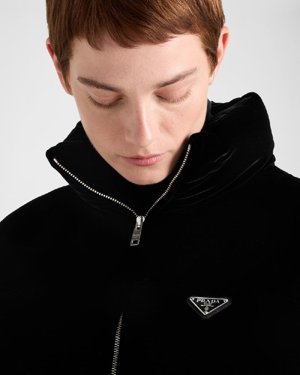 Prada Chaleco Acolchado De Terciopelo