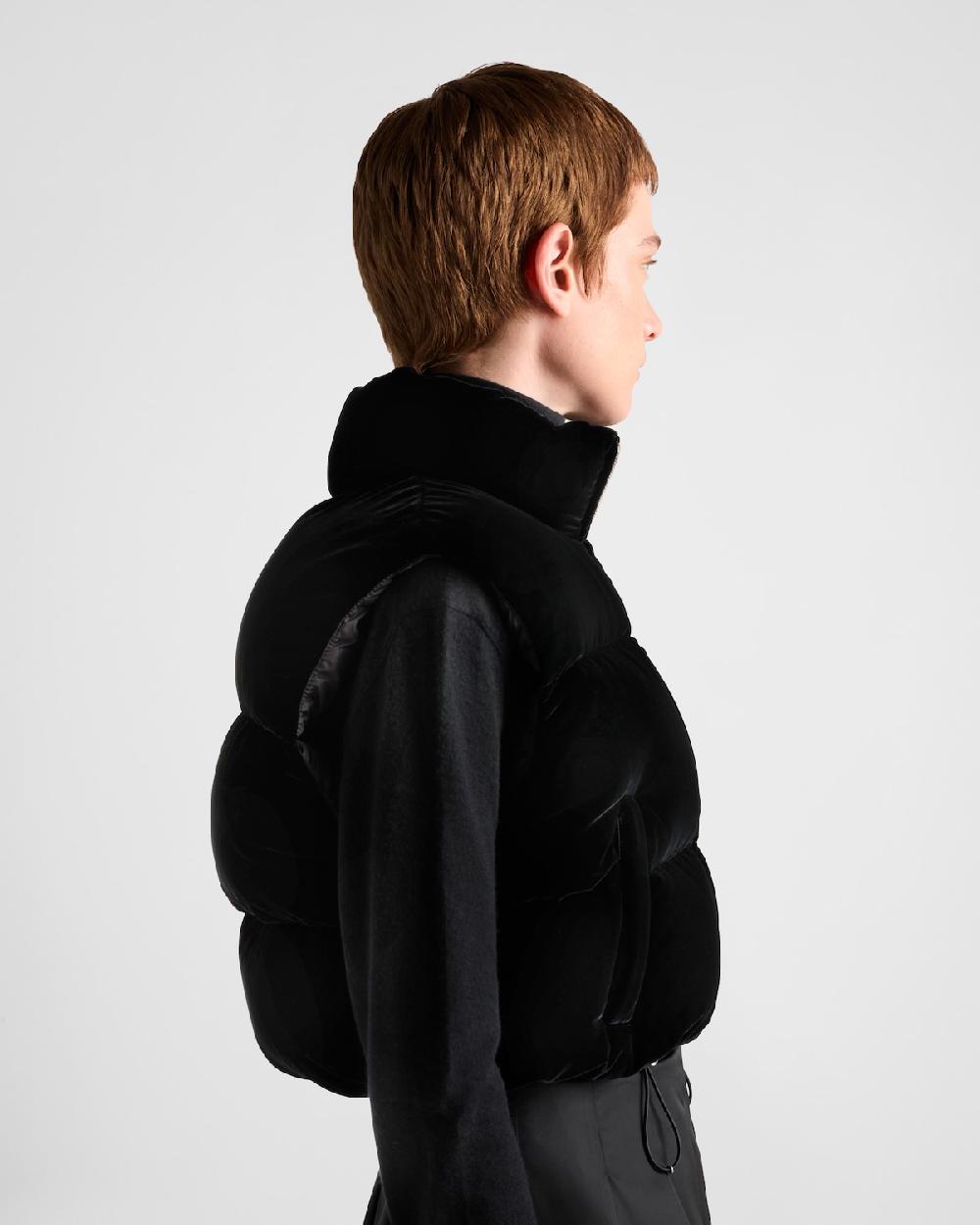 Prada Chaleco Acolchado De Terciopelo