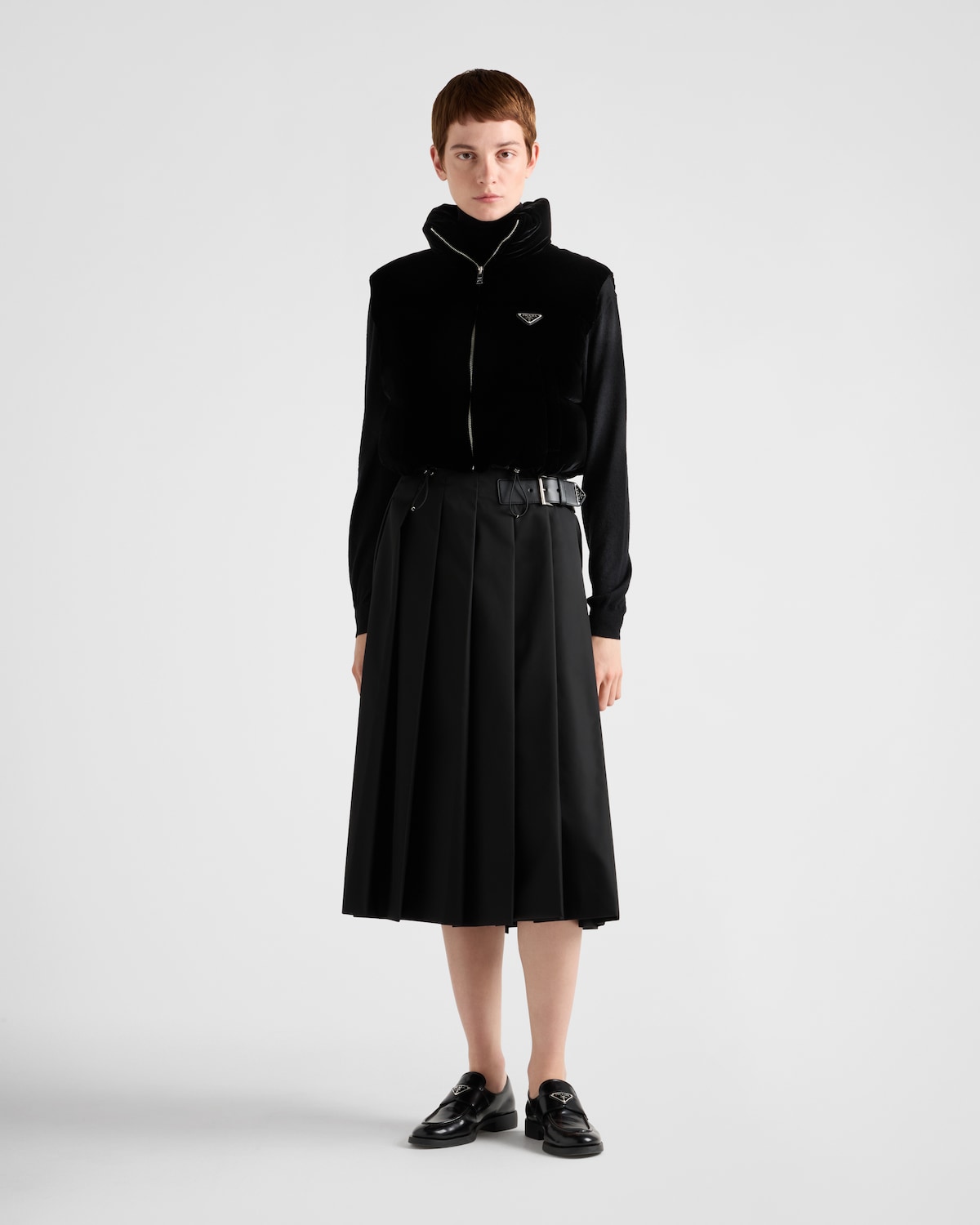 Prada Chaleco acolchado de terciopelo