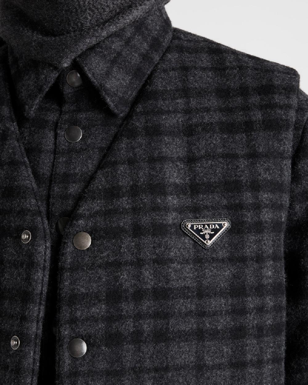 Prada Chaleco De Lana A Cuadros