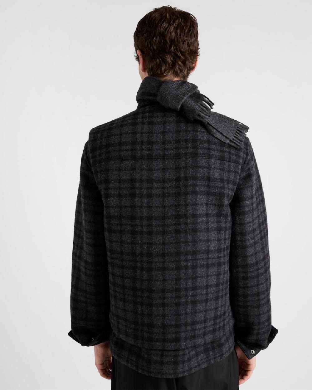 Prada Chaleco De Lana A Cuadros