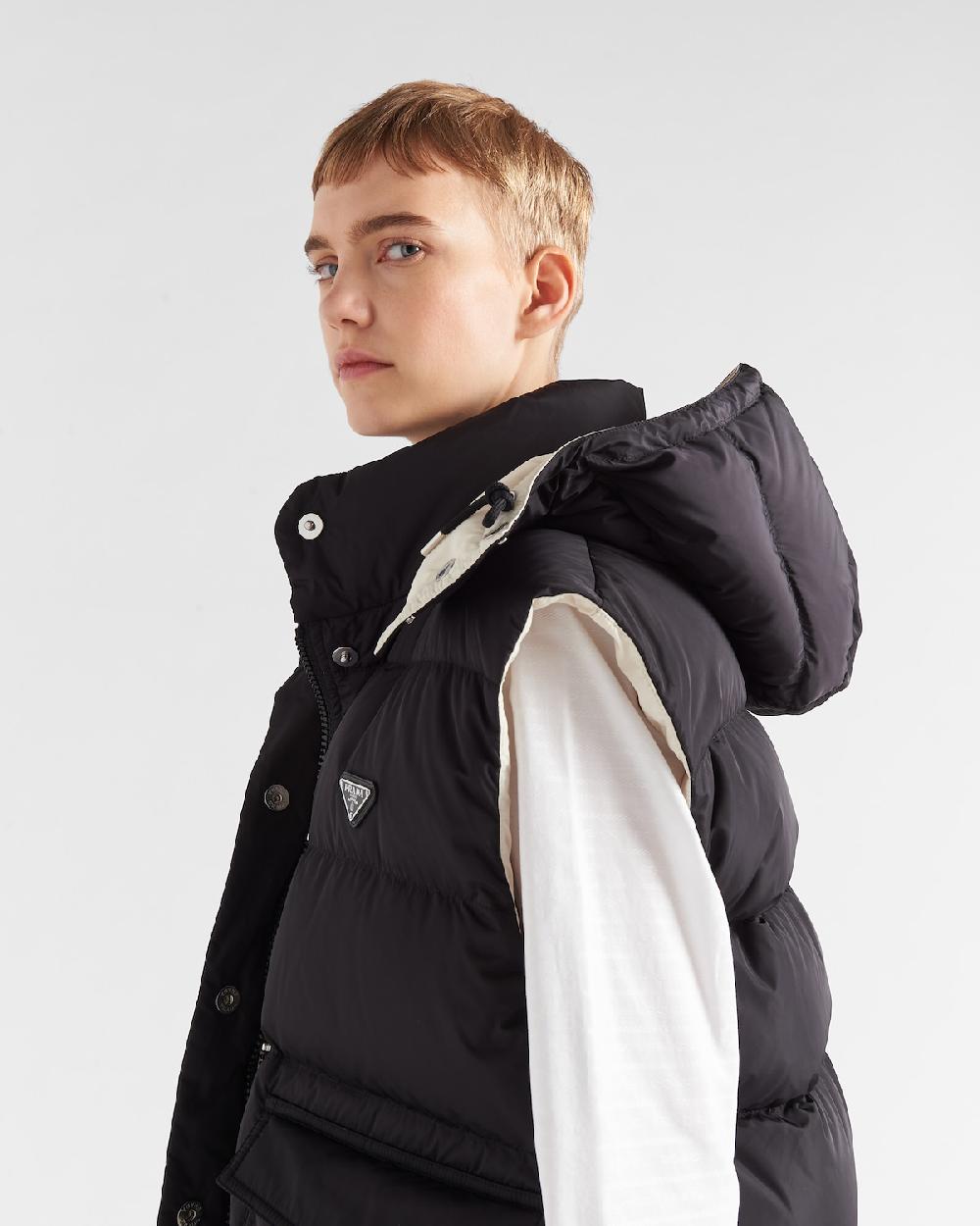 Prada Chaleco De Plumón En Re-Nylon