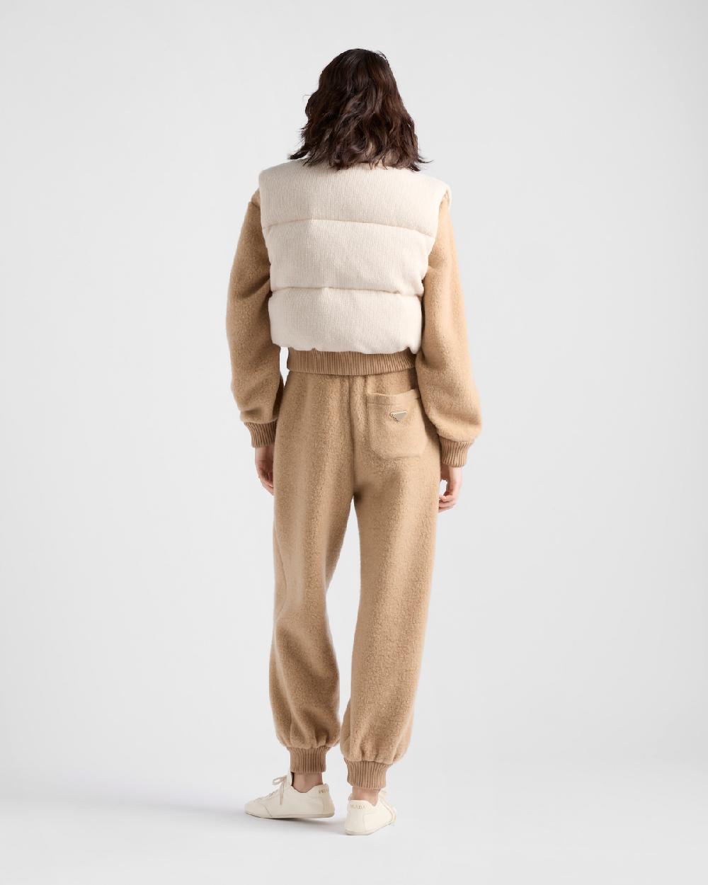 Prada Chaleco De Plumón Lana Y Cachemir