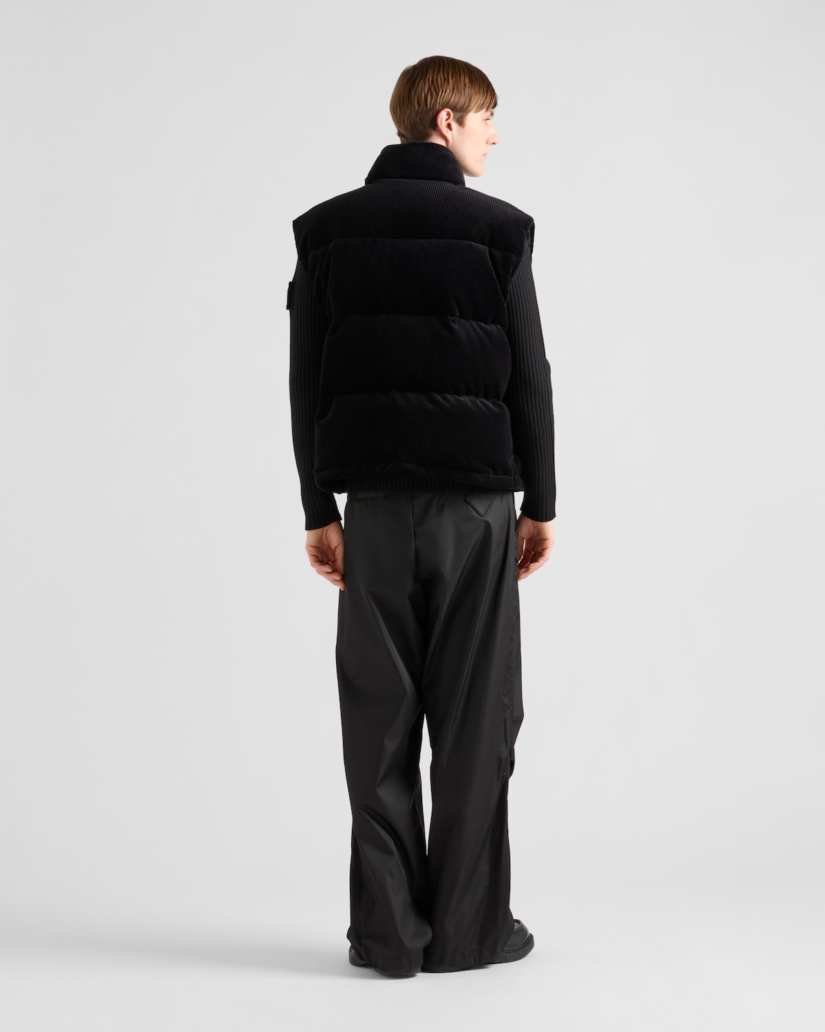 Prada Chaleco De Plumón Y Pana