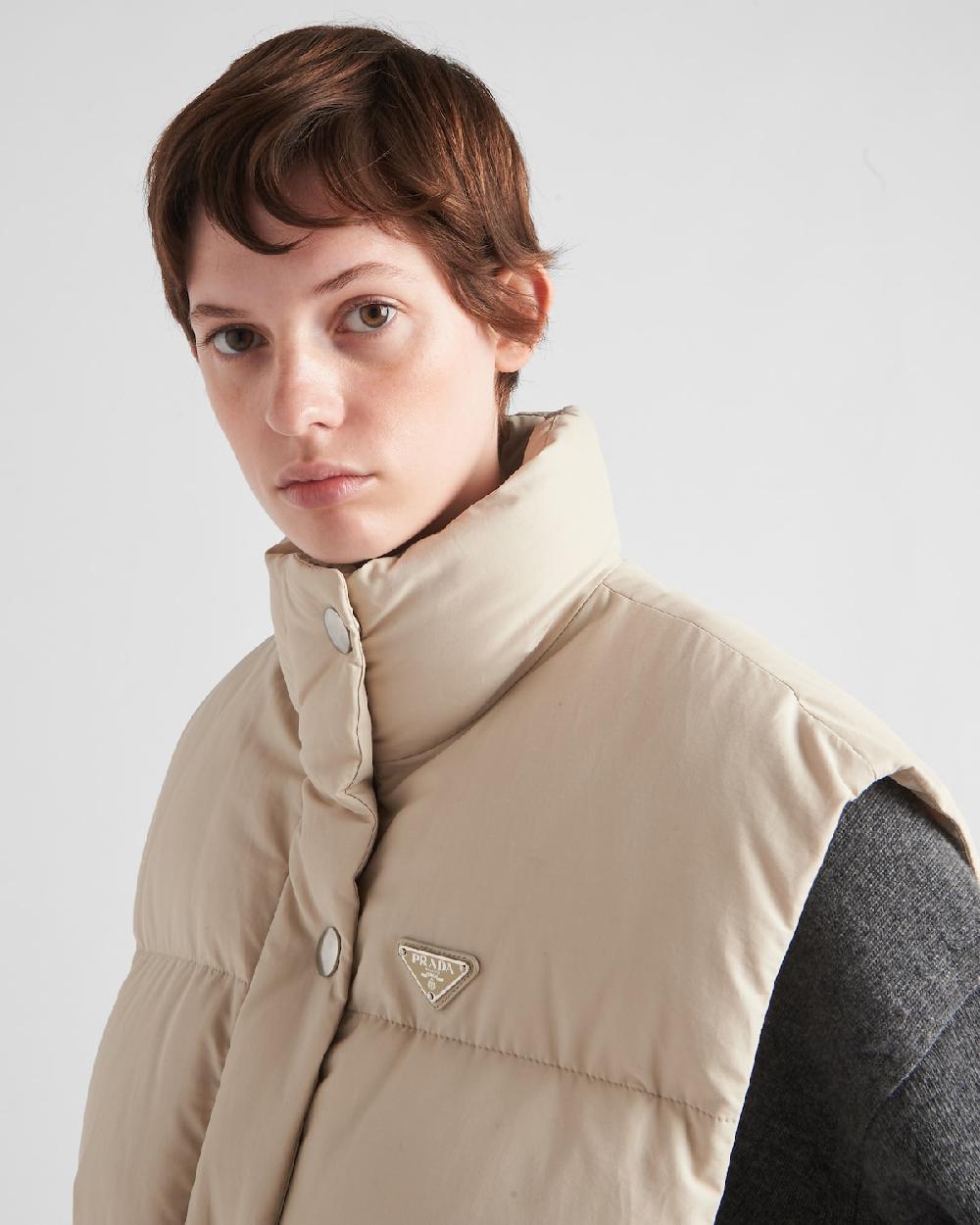 Prada Chaleco De Tejido Técnico Con Plumón