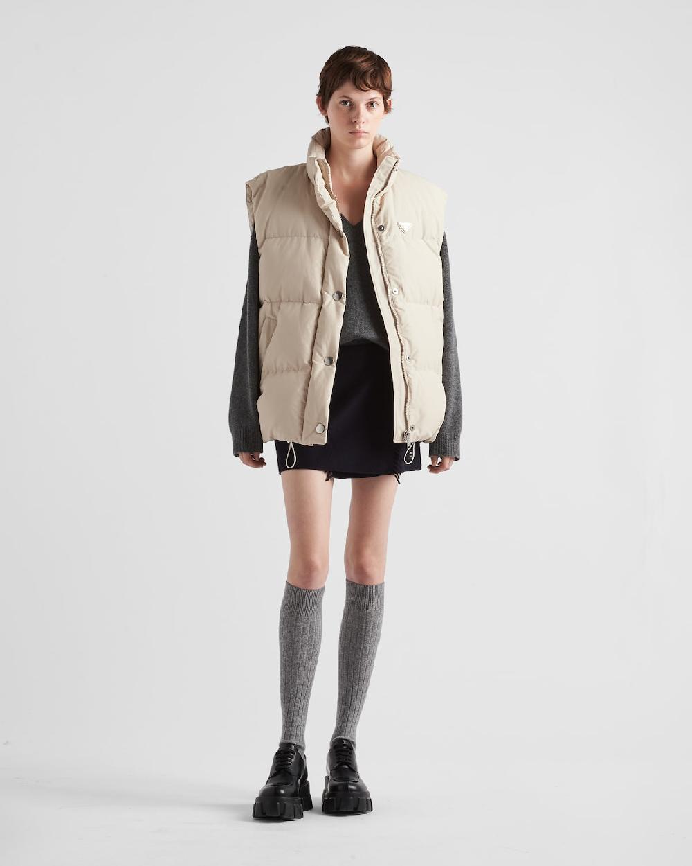 Prada Chaleco de tejido técnico con plumón