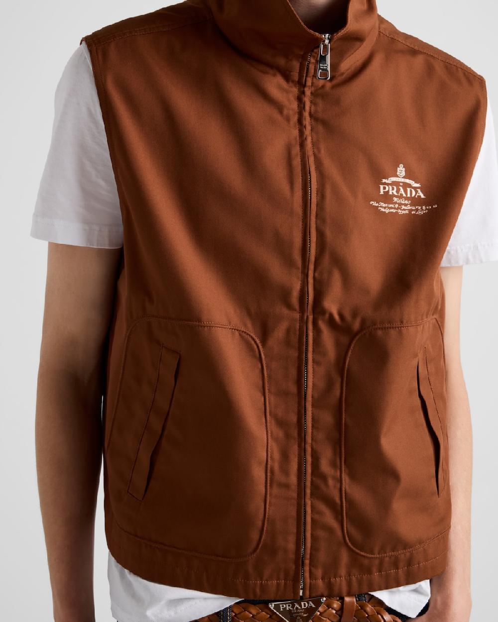 Prada Chaleco En Mezcla De Algodón