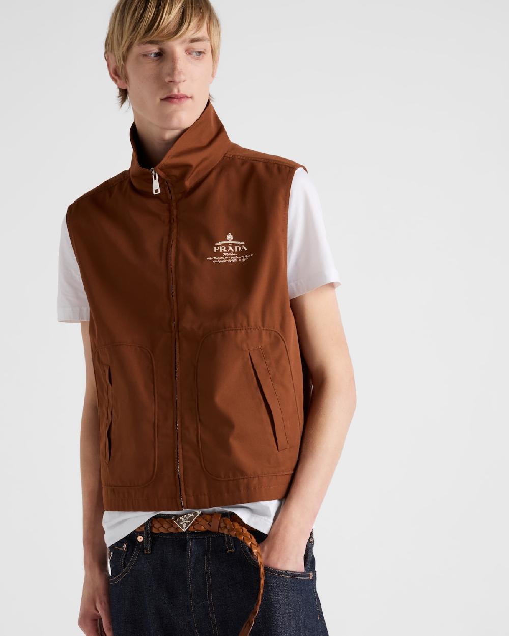 Prada Chaleco En Mezcla De Algodón