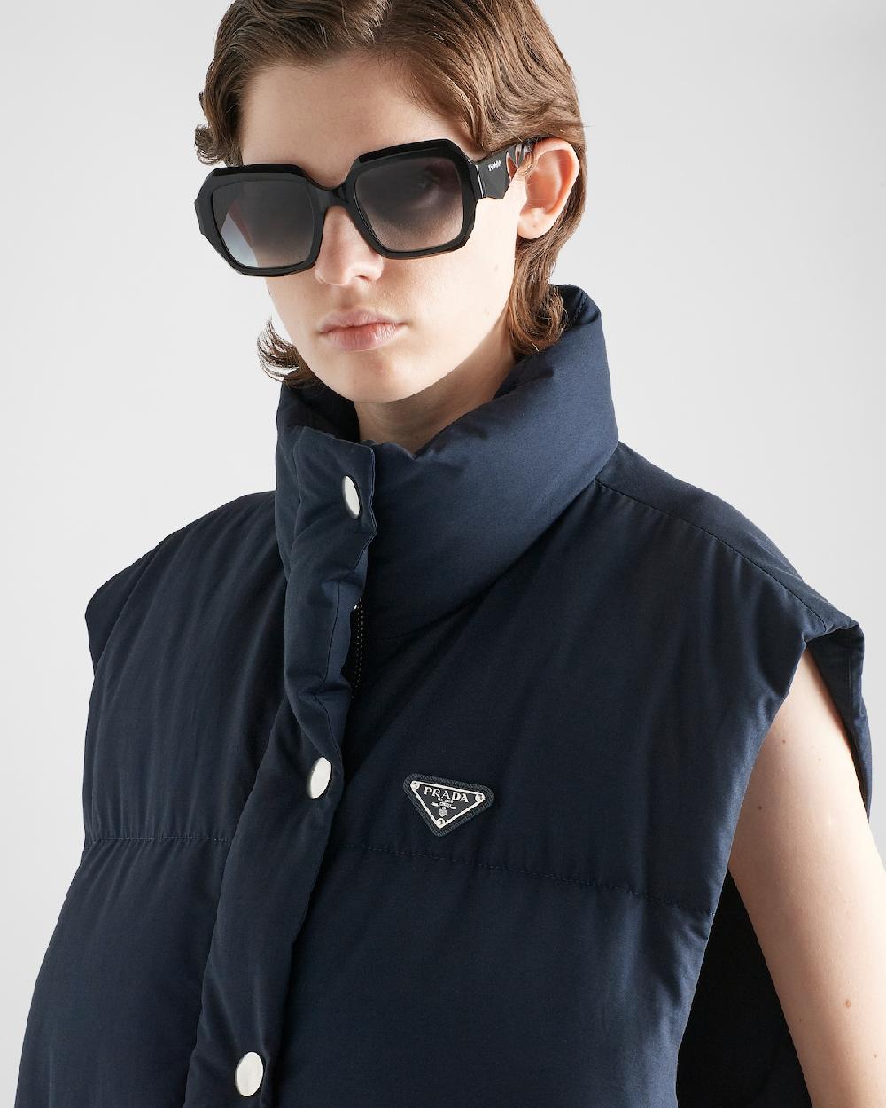 Prada Chaleco Largo De Tejido Técnico Con Plumón