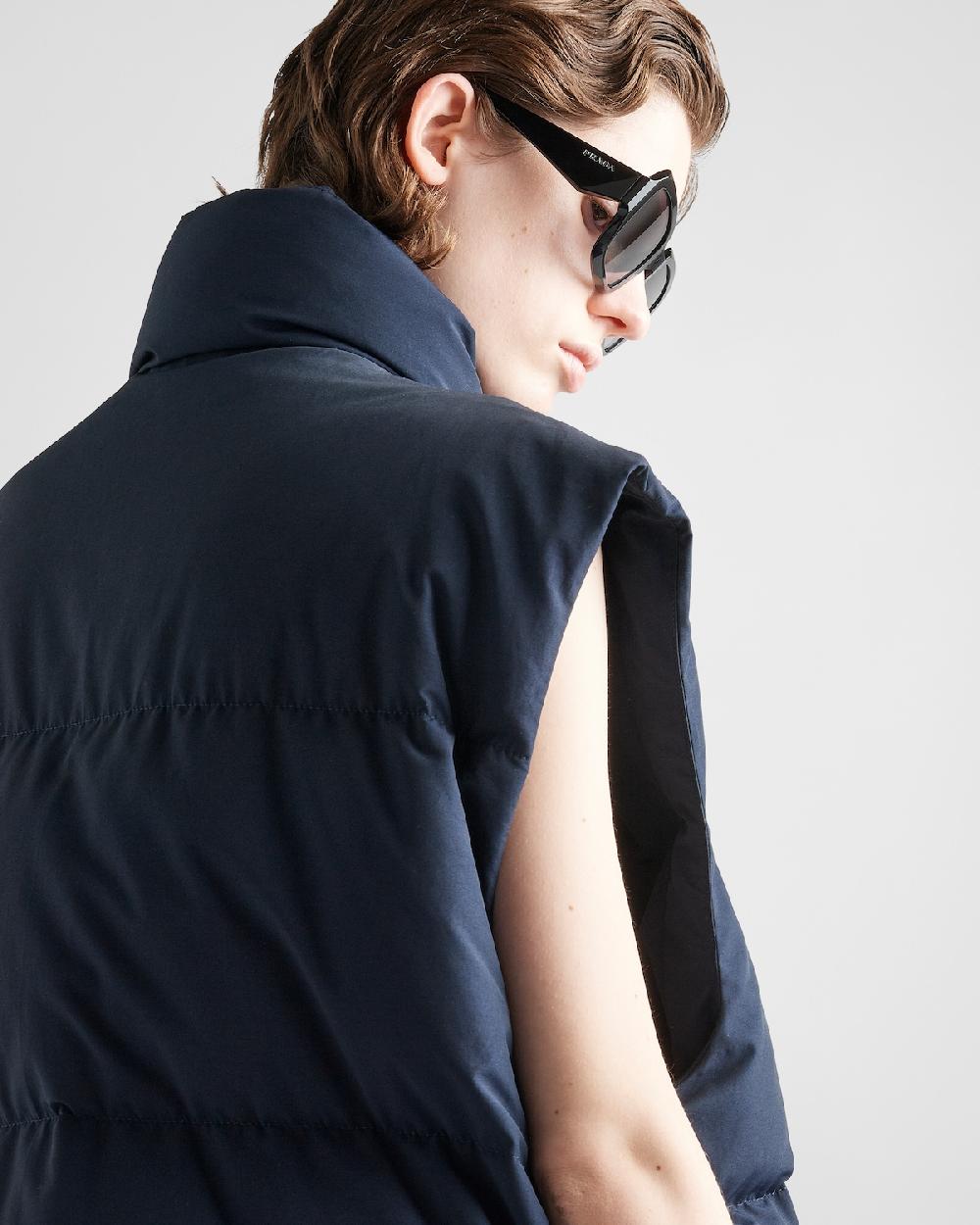 Prada Chaleco Largo De Tejido Técnico Con Plumón