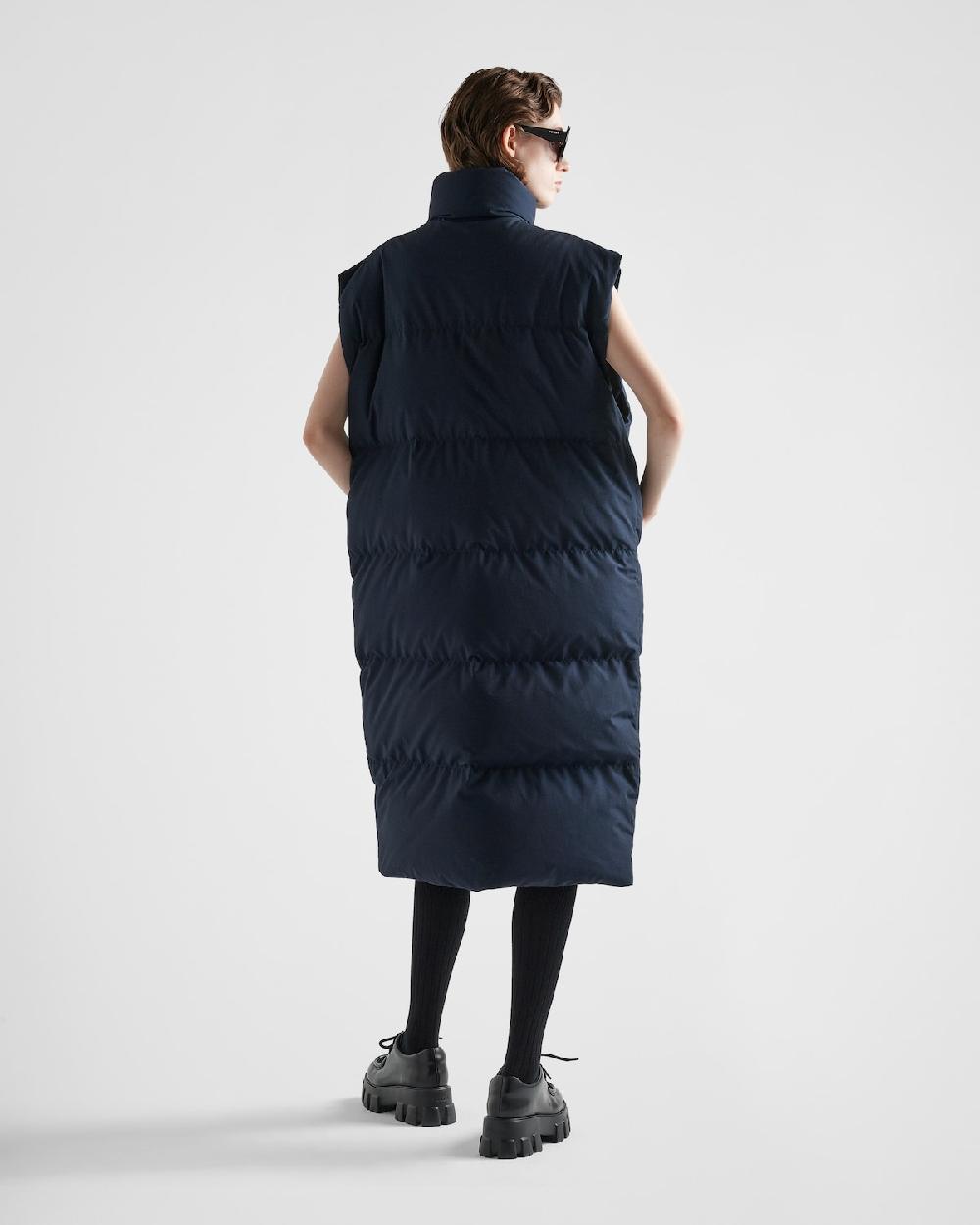 Prada Chaleco Largo De Tejido Técnico Con Plumón
