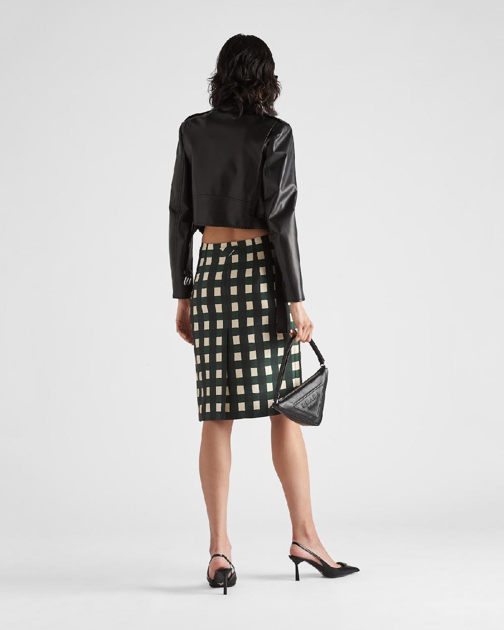 Prada Chaqueta Biker De Napa