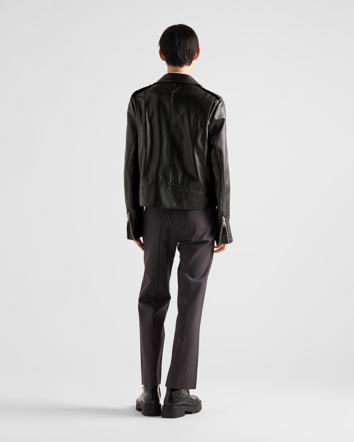 Prada Chaqueta Biker De Piel