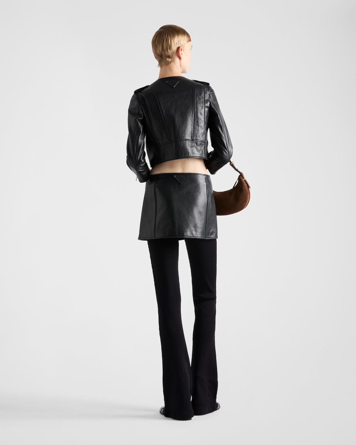 Prada Chaqueta Biker De Piel