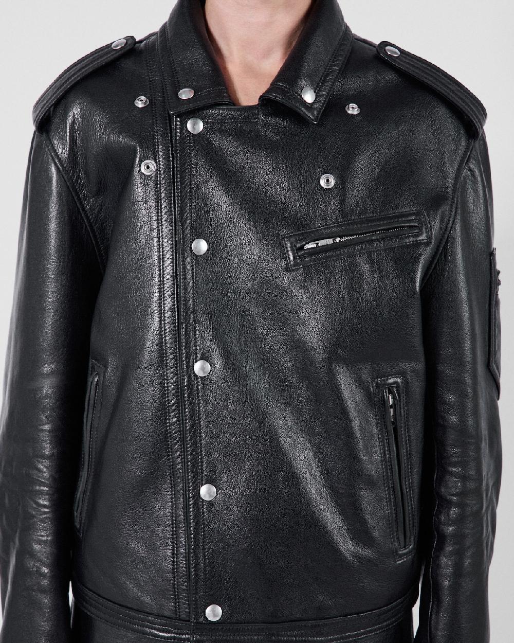 Prada Chaqueta Biker De Piel
