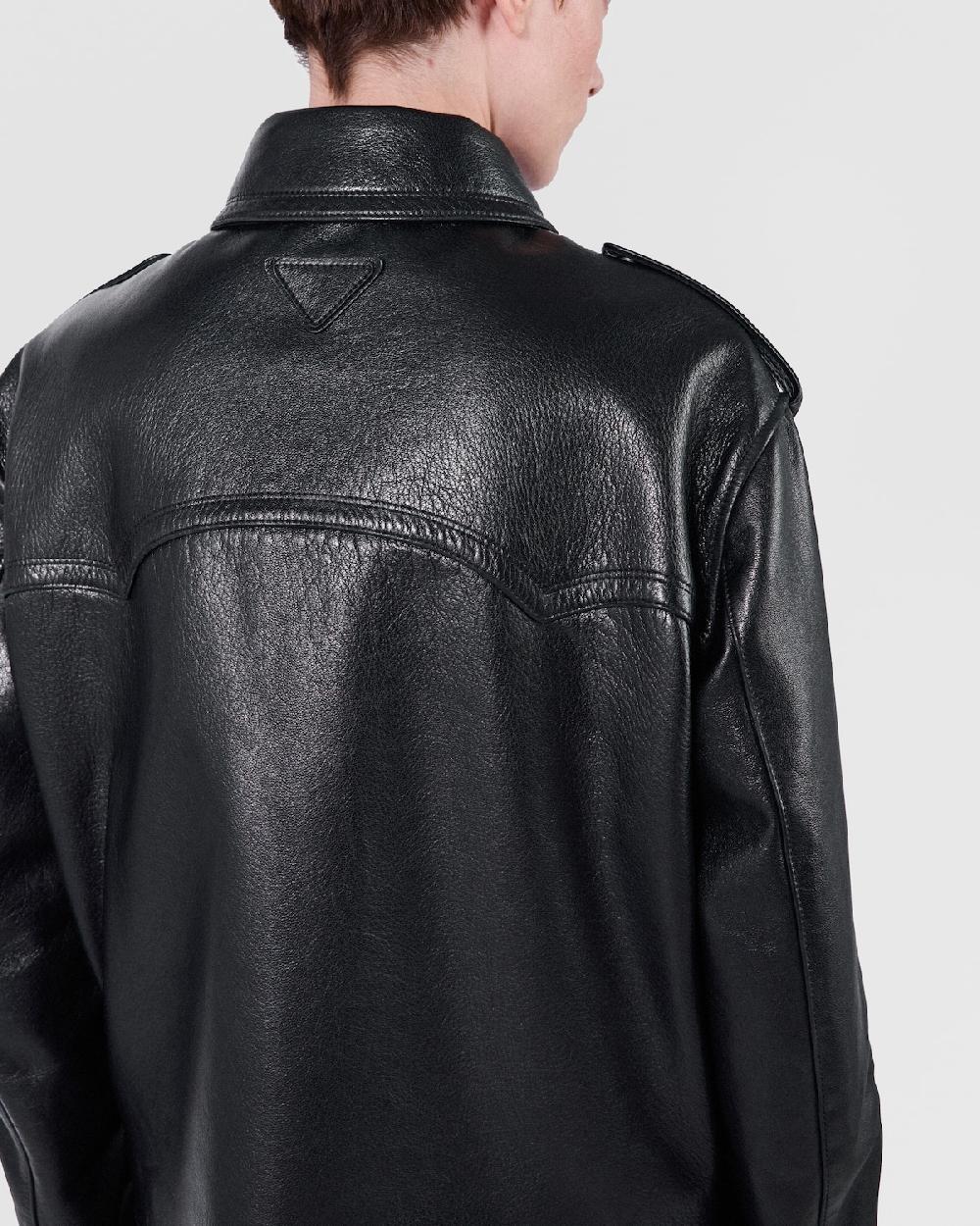 Prada Chaqueta Biker De Piel