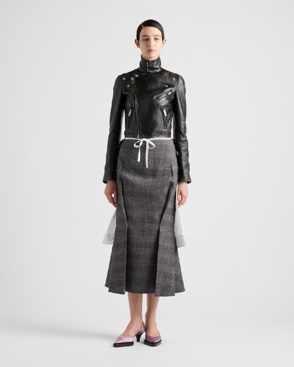 Prada Chaqueta biker de piel