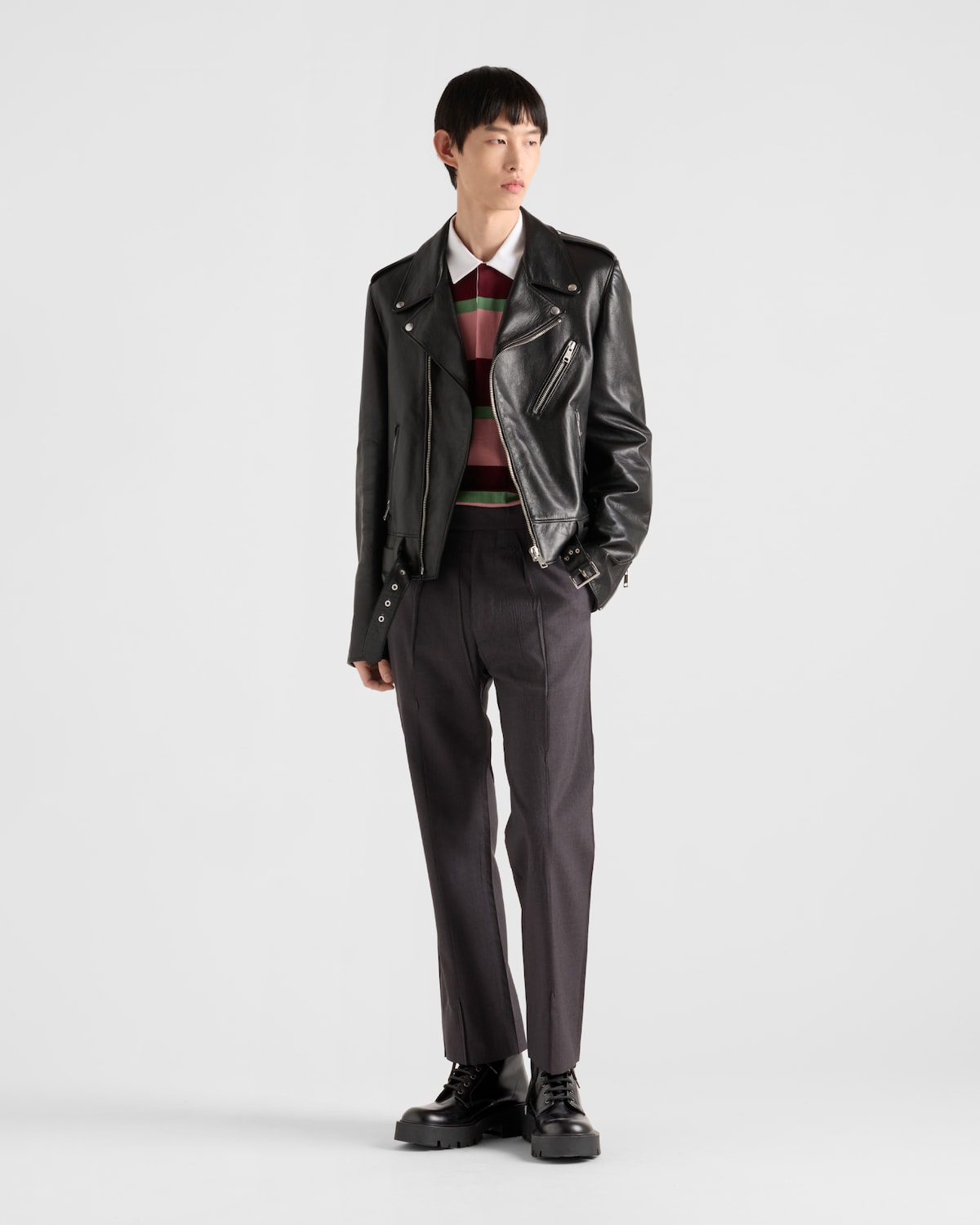 Prada Chaqueta biker de piel