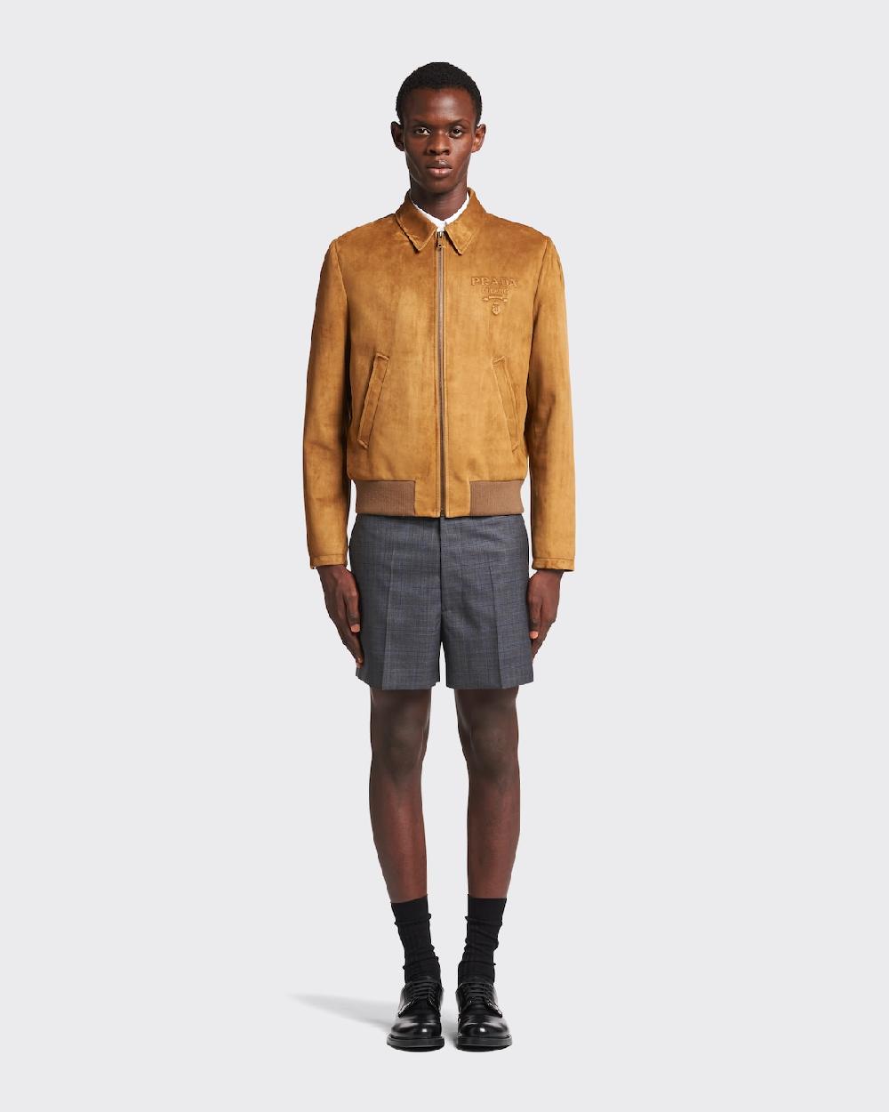 Prada Chaqueta bomber de ante