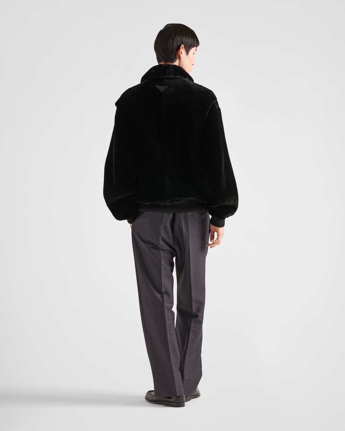 Prada Chaqueta Bomber De Piel Vuelta