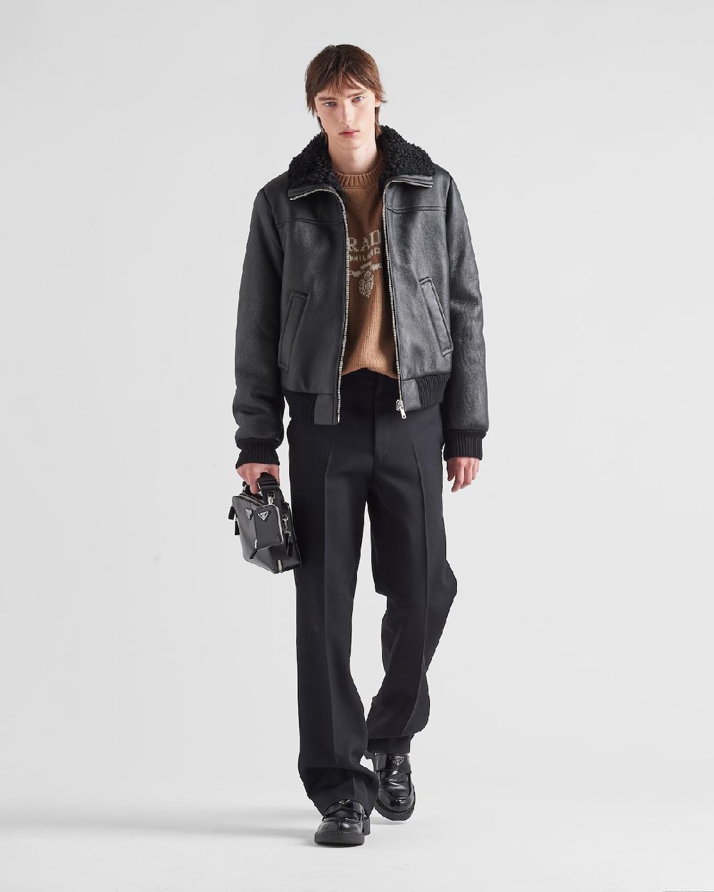 Prada Chaqueta bomber de piel vuelta