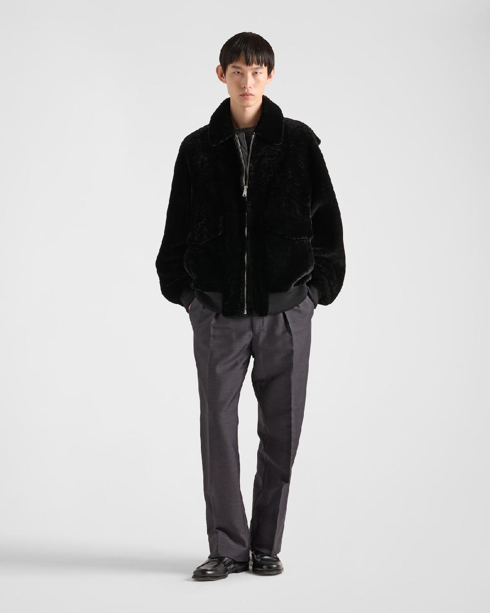 Prada Chaqueta bomber de piel vuelta