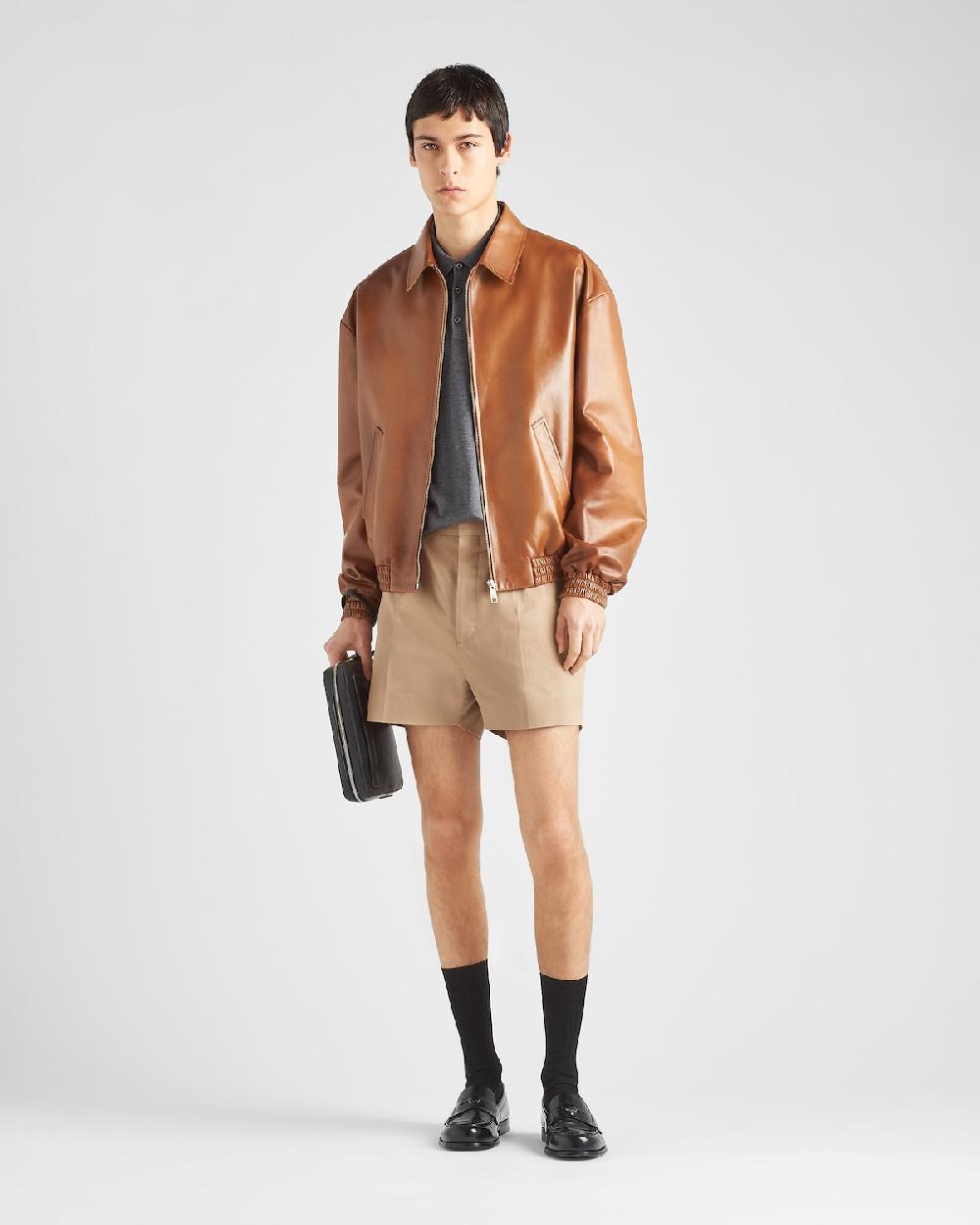 Prada Chaqueta bomber holgada de napa