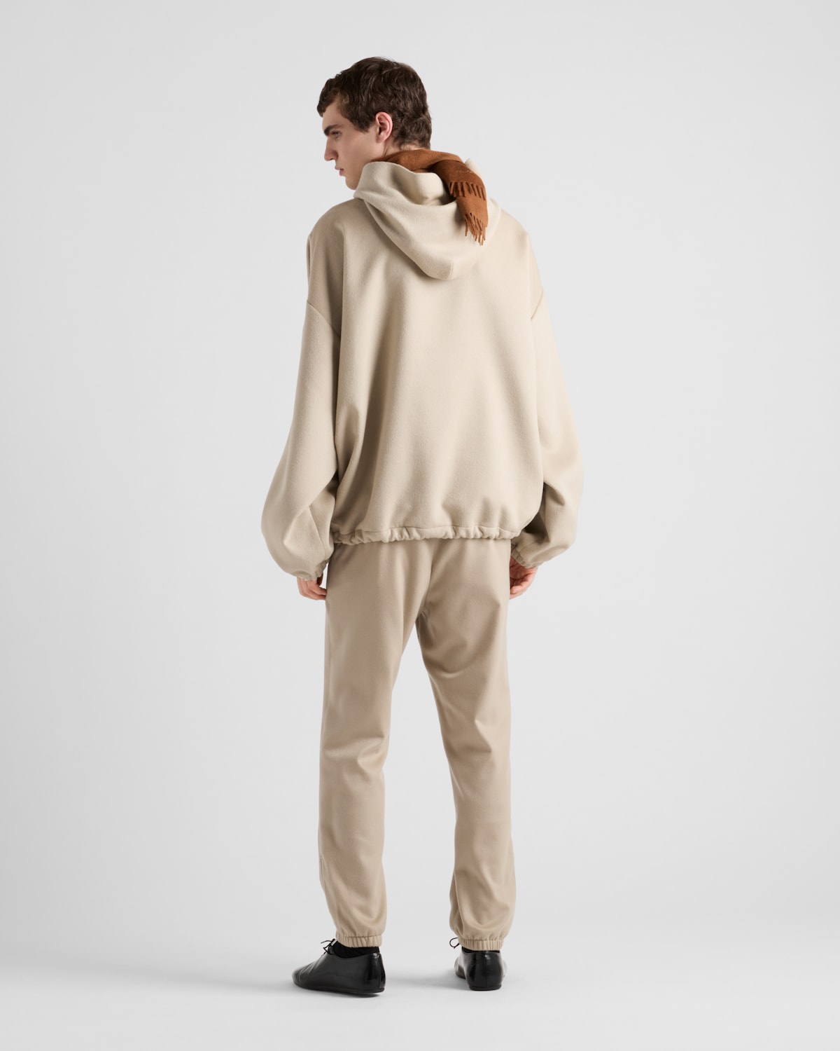 Prada Chaqueta Con Capucha De Mezcla De Lana