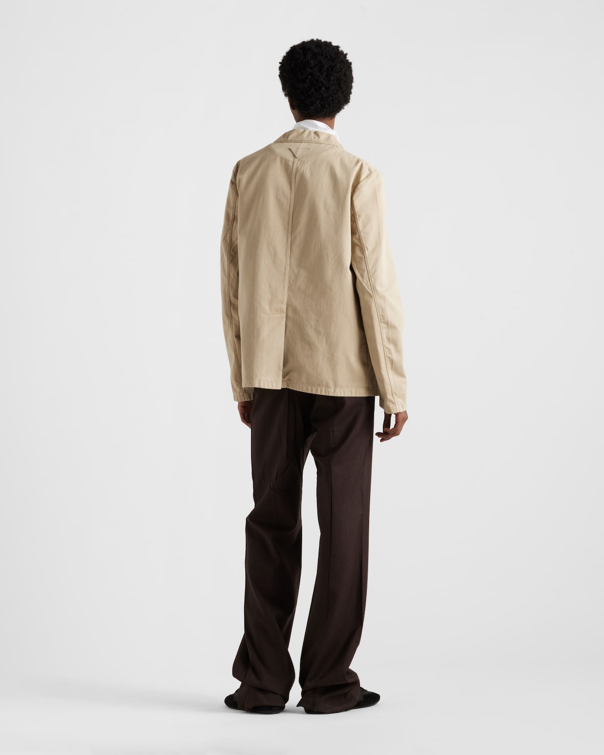 Prada Chaqueta De Algodón De Botonadura Simple